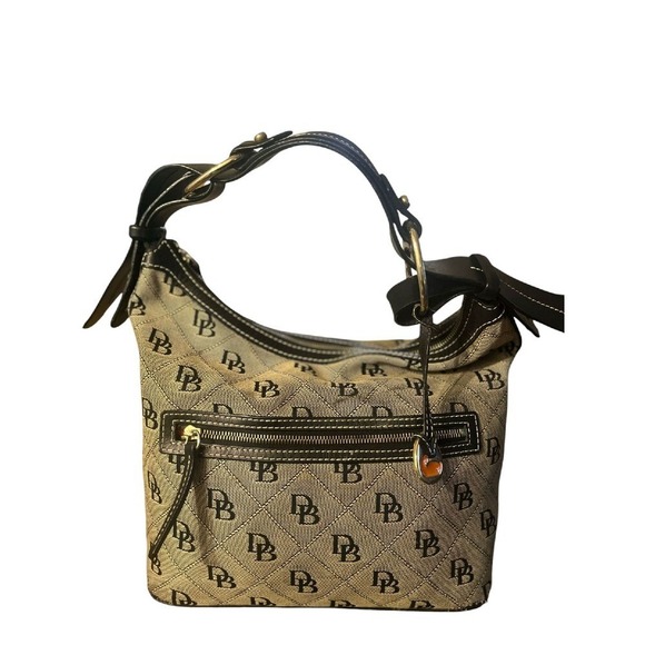 Dooney & Bourke DB Monogram Hobo Bag Designer Purse Shoulder Bag - Picture 1 of 5